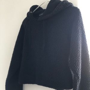 Forever 21 faux fur cropped hoodie